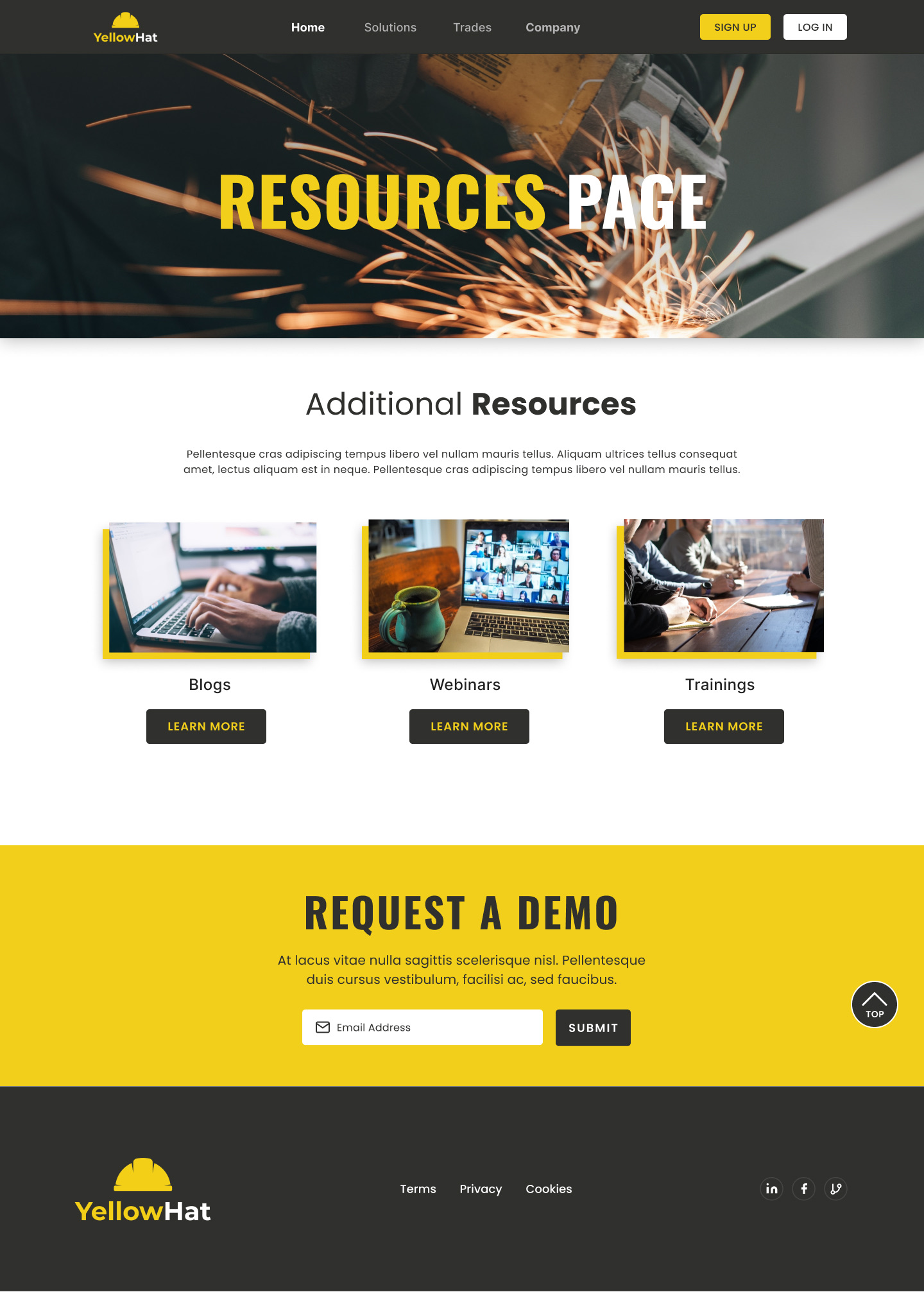 YellowHat Resources Landing